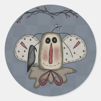 Adesivo Redondo Angel Rag Doll & Crow