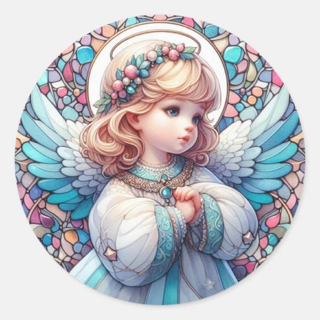 Adesivo Redondo Angel Round Stickers (Frente)
