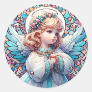Adesivo Redondo Angel Round Stickers