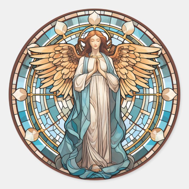 Adesivo Redondo Angel - Sticker (Frente)