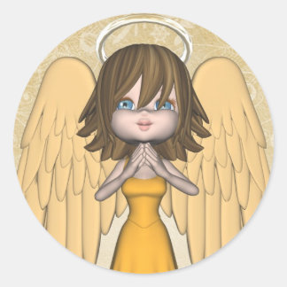 Adesivo Redondo Angel Sticker