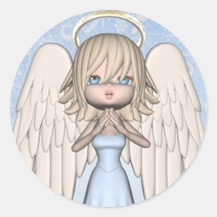 Adesivo Redondo Angel Sticker