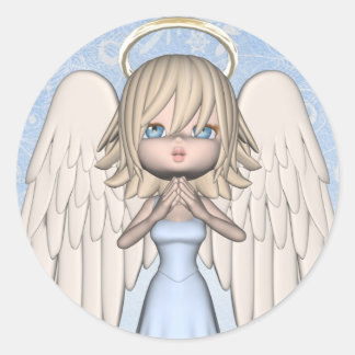 Adesivo Redondo Angel Sticker
