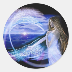 Adesivo Redondo Angel Sticker