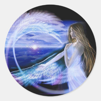 Adesivo Redondo Angel Sticker