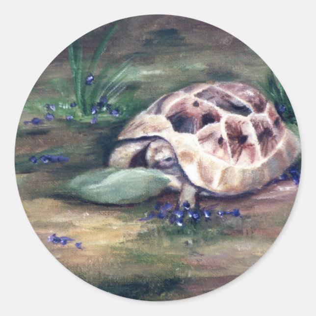 Adesivo Redondo Angel Tortoise Sticker (Frente)