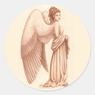Adesivo Redondo Angel Woman