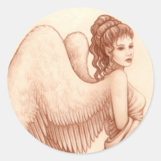 Adesivo Redondo Angel Woman