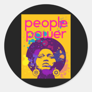 Adesivo Redondo Angela Davis Poster Sticker