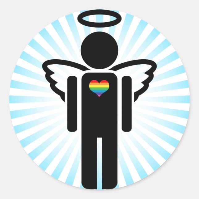 Adesivo Redondo angélico. (Frente)