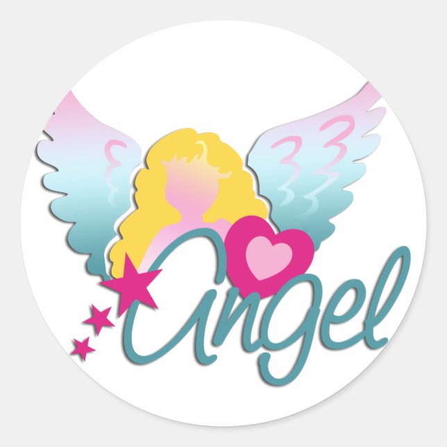 Adesivo Redondo Angels Love (Frente)