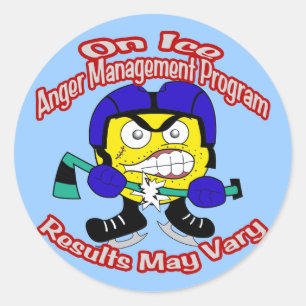 Adesivo Redondo Anger Management Sticker