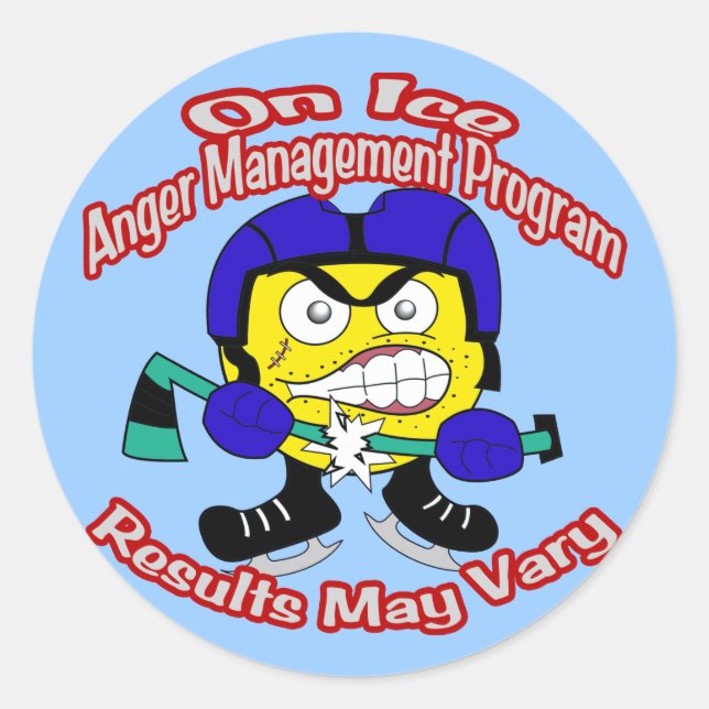 Adesivo Redondo Anger Management Sticker (Frente)
