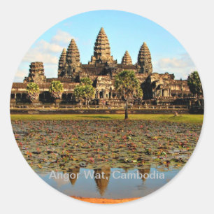 Adesivo Redondo Angkor Wat, Camboja