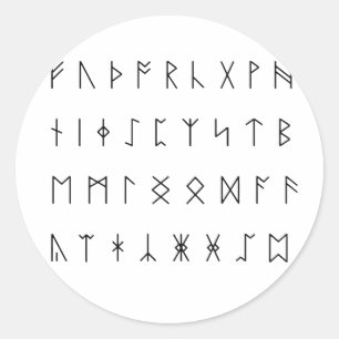 Adesivo Redondo Anglo-Saxon Runes