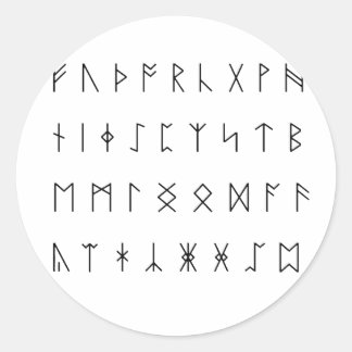 Adesivo Redondo Anglo-Saxon Runes