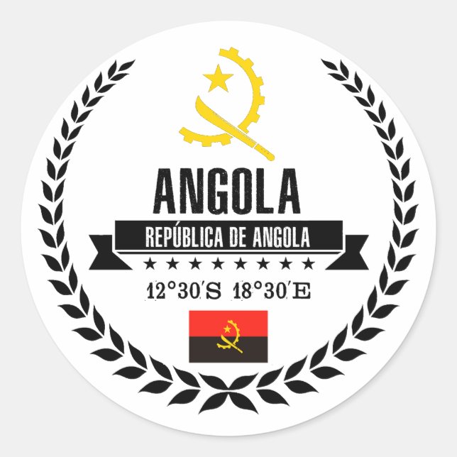 Adesivo Redondo Angola (Frente)