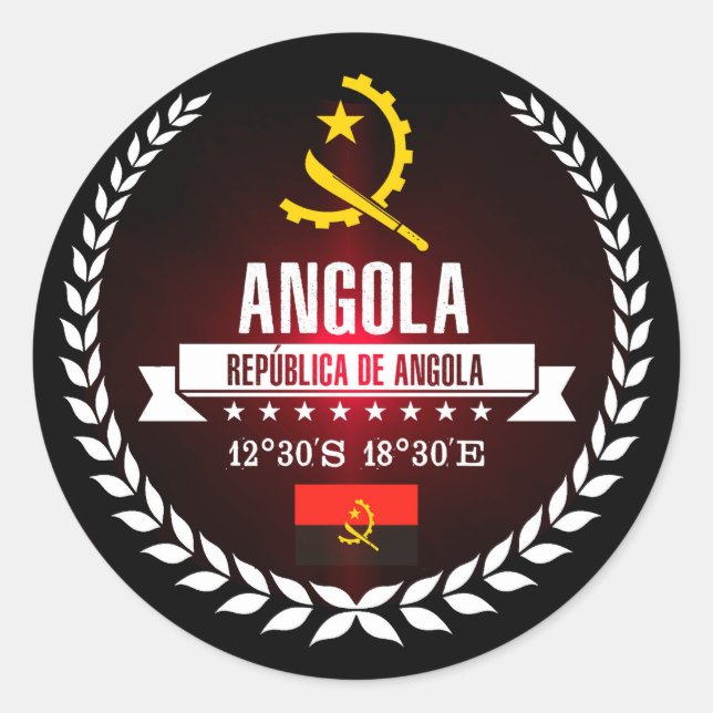 Adesivo Redondo Angola (Frente)