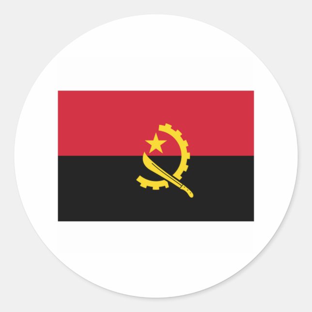 Adesivo Redondo Angola FLAG International (Frente)