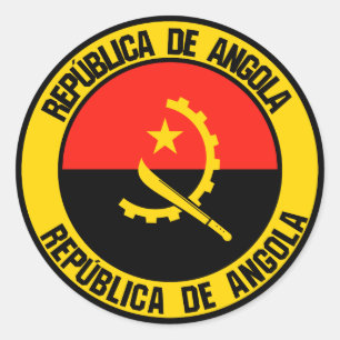 Adesivo Redondo Angola Round Emblem