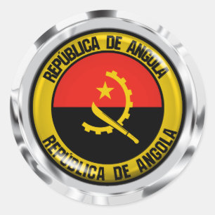 Adesivo Redondo Angola Round Emblem