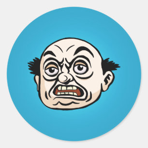 Adesivo Redondo Angry Boss