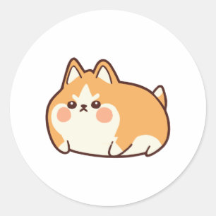 Adesivo Redondo Angry Chonk Shibe