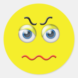 Adesivo Redondo Angry Emoji