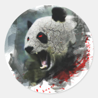 Adesivo Redondo Angry Panda Sticker