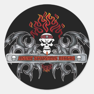 Adesivo Redondo Angry-Scotsman-Bikers