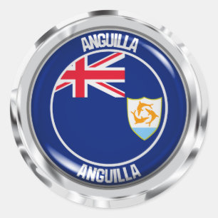 Adesivo Redondo Anguilla Round Emblem