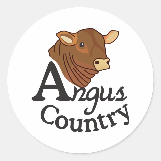Adesivo Redondo Angus Country (Frente)