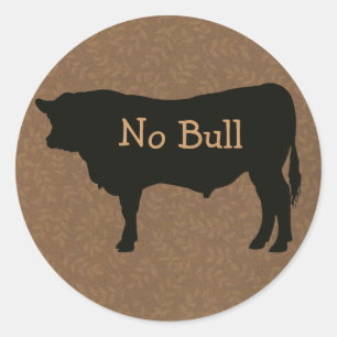 Adesivo Redondo Angus Stickers