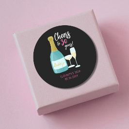 Adesivo Redondo Anima-se a 30 anos de aniversário de 30 anos de es