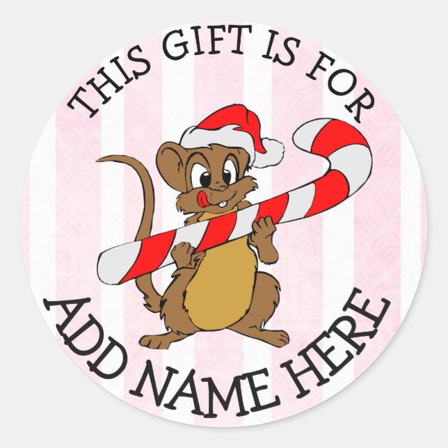 Adesivo Redondo Animação de Feriado Fresco Personalizado com Etiqu (Frente)