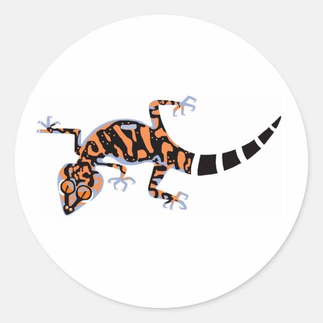 Adesivo Redondo Animais ameaçados - GECKO de terra cega - Natureza (Frente)