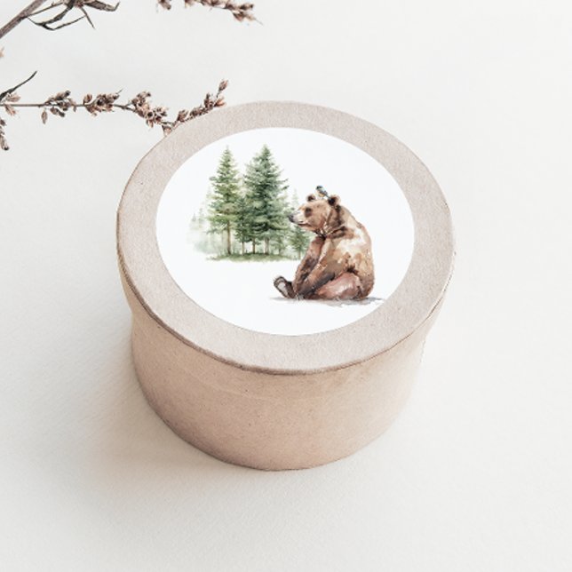 Adesivo Redondo Animais da Floresta | Favor para Chá de Bebê do Ur (Criador carregado)