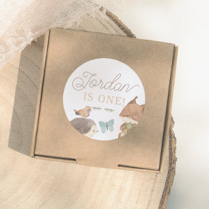 Adesivo Redondo Animais Da Floresta - Festas de aniversário Neutra