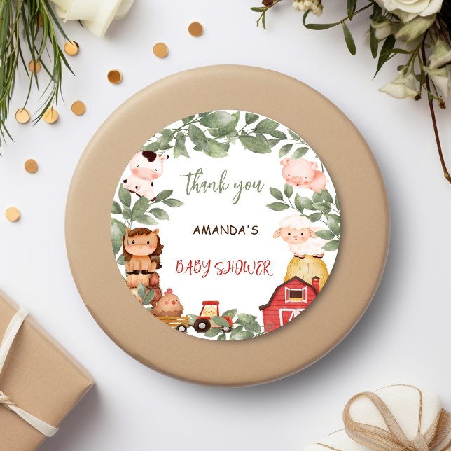 Adesivo Redondo Animais De Criação Sexo Neutro Obrigado (Criador carregado)