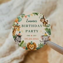 Animais de Safari Aniversário