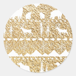 Adesivo Redondo Animais Dourados Clássicos R