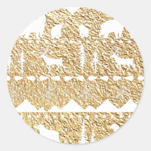 Adesivo Redondo Animais Dourados Clássicos R