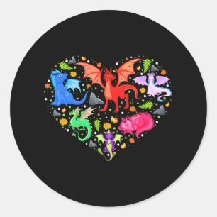 Adesivo Redondo Animais Engraçados pelo Dia de os namorados de Cor