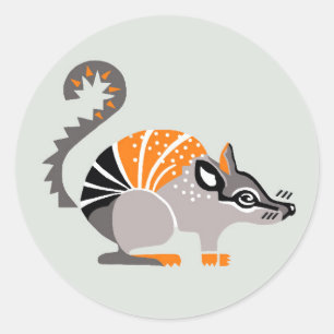 Adesivo Redondo Animais selvagens - NUMBAT - Conservação - Austrál