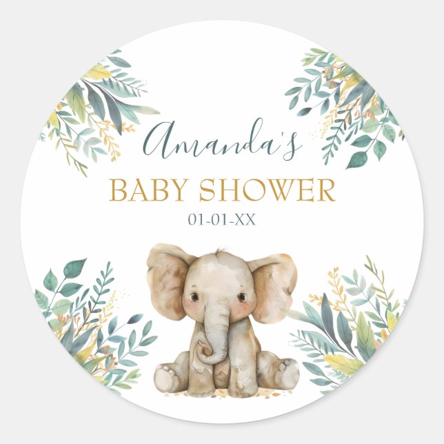 Adesivo Redondo Animais Selvagens Selvagens Selvagens Cutes (Frente)