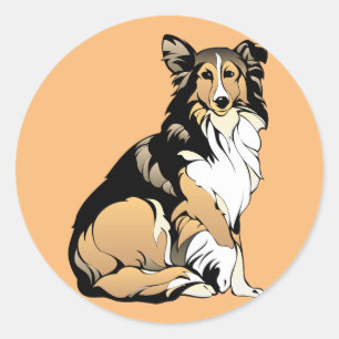 Adesivo Redondo animal de estimação do cão, rugosidade
