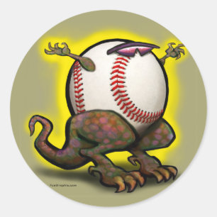 Adesivo Redondo Animal do basebol