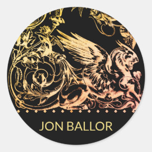 Adesivo Redondo Animal Mythical do grifo