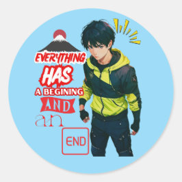 ADESIVO REDONDO ANIME