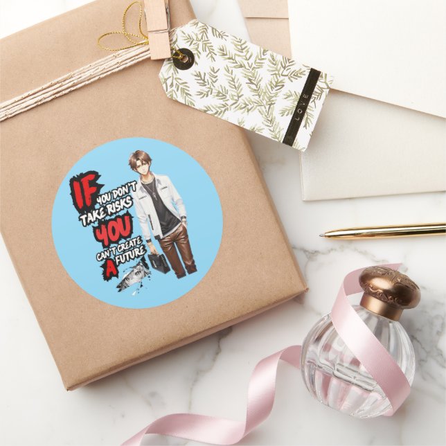 ADESIVO REDONDO ANIME (Presentear)